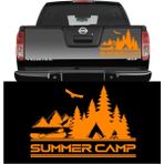 Melek Pazarı Yazı Tercihli, Yaz Kapı Sticker, Kamp Karavan STICKER-S1743 - 17 x 25 cm - Turuncu