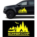 Melek Pazarı Yazı Tercihli, Yaz Kapı Sticker, Kamp Karavan STICKER-S1743 - 21 x 30 cm - Sarı