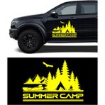 Melek Pazarı Yazı Tercihli, Yaz Kapı Sticker, Kamp Karavan STICKER-S1743 - 40 x 60 cm - Sarı