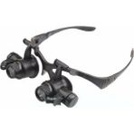 Melek Store Gözlük Modeli 10X 15X 20X 25X Lens 2 LED Işıklı Büyüteç