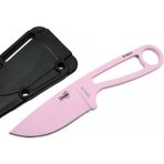 Melek Store Izula Esee 51455PNK Pembe Kamp Bıçağı 16 cm - Komple Metal, Plastik Kılıflı