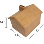 Melek Store KU366 Ev Ahşap Kumbara Boyanabilir Mdf Kumbara