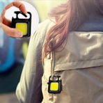 Melek Store Mini 30 Ledli Mıknatıslı Anahtarlık Flash Kamp Lambası Askılı Kapak Açacaklı Şarjlı Fener