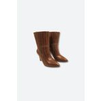 Melen Shoes Kahverengi Kadın Yarım Çizme Plusha