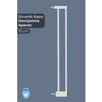 Meleni Baby Çocuk Bebek Güvenlik Kapısı Uzatma Parçası - Merdiven Korkuluğu Uzatma Aparatı 10 cm Beyaz