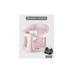 Meleni Baby Pembe Vakum Tabanlı Bebek Banyo Oturağı Kaymayı Engelleyici Özellik 32x32 cm