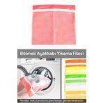 Meleni Home 1 Adet Fermuarlı Ayakkabı Yıkama Filesi - Bölmeli Yıkama Filesi 38x38 cm Karışık Renk
