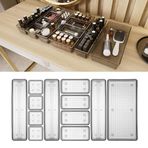 Meleni Home 12'li Modüler Takı Makyaj Organizer - Banyo Çekmece İçi Düzenleyici Set Siyah