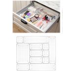 Meleni Home 12'li Set Punto Çekmece İçi Düzenleyici, Banyo Makyaj - Takı Düzenleyici - Ofis Masaüstü Organizer