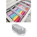 Meleni Home 15 x 43 x 14 cm M 3 Adet 11 Bölmeli Çok Amaçlı Akordiyon Çekmece ve Dolap İçi Düzenleyici