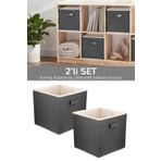 Meleni Home 2 Adet Dolap içi Düzenleyici - Çamaşır Oyuncak Saklama Kutusu Sepet Organizer 30x30x30 cm