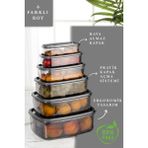 Meleni Home 24'lü Sweet Box Saklama Kabı Seti - Dikdörtgen Erzak Kabı Kavanoz 4X(300-500-850-1350-2000-3150 Ml)