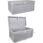 Meleni Home 3 Adet Kapaklı Çok Amaçlı Hurç Saklama Kutusu Organizer Mega Plus 70 x 40 x 30 cm Gri