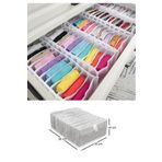 Meleni Home 30 x 39 x 14 cm 2 Adet 8 Bölmeli Çok Amaçlı Akordiyon Çekmece ve Dolap İçi Düzenleyici