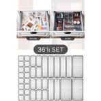 Meleni Home 36 Parça Mega Set Modüler Makyaj Organizer - Takı Aksesuar Düzenleyici Set Siyah