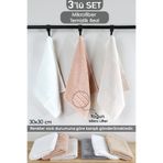 Meleni Home 3'lü Mikrofiber Temizlik Bezi - Mutfak Banyo Cam Tezgah Araba Temizlik Bezi 30X30 cm Karışık Renkli