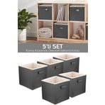 Meleni Home 5 Adet Dolap içi Düzenleyici - Çamaşır Oyuncak Saklama Kutusu Sepet Organizer 30x30x30 cm