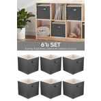 Meleni Home 6 Adet Dolap içi Düzenleyici - Çamaşır Oyuncak Saklama Kutusu Sepet Organizer 30x30x30 cm