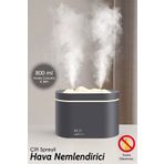 Meleni Home 800 ml Çift Spreyli Hava Nemlendirici - Işıklı Araç Oda Nemlendirici Buhar Makinesi Humidifier