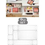 Meleni Home 9 Parça Banyo Kozmetik Takı Düzenleyici Makyaj Organizer - Modüler Çekmece Içi Düzenleyici