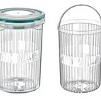 Meleni Home LC 470 Süzgeçli Saklama Kabı Sızdırmaz Zeytinlik Turşuluk, 1.5 Litre