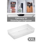 Meleni Home Modüler Çekmece İçi Düzenleyici - Banyo Makyaj Takı Organizer Ofis Düzenleyici 30,5 x 15 cm Şeffaf