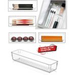 Meleni Home Modüler Saklama Kabı 30 x 7,5 cm Makyaj Takı Organizeri Dayanıklı Plastik Malzeme