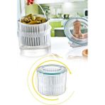 Meleni Home Süzgeçli 2,5 L Hava ve Sıvı Geçirmez Plastik Saklama Kabı – Zeytin, Turşu ve Çok Amaçlı Mutfak Kullanımı