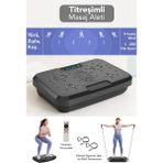 Meleni Home Titreşimli Egzersiz Aleti - 9 Modlu Yüksek Hızlı Tüm Vücut Kondisyon Aleti Fitness Spor Masaj Aleti - Beyaz