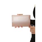 melezzi Pudra Renk Kumaş Abiye Portföy Clutch Düğün Nişan Kına Davet Özel Gece Kadın Çanta