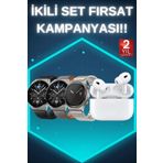 MELFSHOP Aynalı Bluetooth Kulaklık Yeni Nesil Akıllı Saat Titreşimli Nabız Ölçer Spor Modları