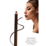 Melien 1 Ad Kahverengi Suya Dayanıklı Dudak Kalemi Eyeliner Kalemi Göz Altı Kaş Boyama Makyaj Kalemi Seti Aksesuar