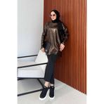 Melike Tatar Leopar Varaklı Tunik 32-7040-2