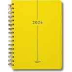Melimelek 2026 Sarı Ajanda 1 Adet 15,5x21,5 cm Ölçülerde Metal Spiralli Sert Kapaklı