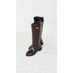 Melinta Shoes Melinta Tokalı Fermuarsız Binici Çizme - Kahverengi
