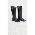 Melinta Shoes Melinta Tokalı Fermuarsız Binici Çizme - Siyah