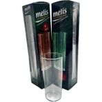 Melis Plastik Kristal Mika Şeffaf rakı ve Içecek bardağı 6'lı - Beyaz