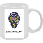 Melisa Hediyelik Kişiye Özel Tasarlanabilen Polis Temalı Hediyelik Kupa Bardak (Isim Yazılmaktadır) - Renkli