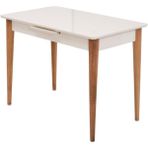 Melisa Mdf Lak Panel Açılır Mutfak Masası 60X100 - Ekru