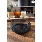 MelisArt3D Dünyası Modern Siyah Örgü Kase – Minimal Ev Dekoru Dekoratif Obje