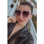 Melissa Boutique Kadın Neon Pembe Kare Çerçeveli Soft Siyah Camlı Kemik Model Güneş Gözlüğü