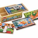 Melissa&Doug Ahşap 12x4 Seti Evcil Hayvanlar Yapboz