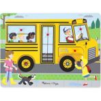 Melissa&Doug Ahşap Sesli The Wheels on the Bus Ahşap Yapbozlar Yapboz