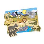 Melissa&Doug Ahşap Tutmalı Safari Yapboz