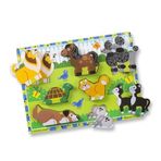 Melissa&Doug Evcil Hayvanlar Ahşap Tombul 8 Parça Yapboz