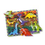 Melissa&Doug MD003747 Dinozorlar Ahşap Tombul Yapboz