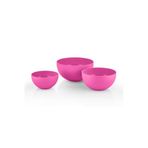 Melkan Home 3'lü Yuvarlak Kase Set Milenyum Pembe Milenyum Pembe