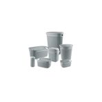 Melkan Home 7 Parça Damla Desen Banyo Seti & Kirli Çamaşır Sepeti & Çöp Kovası & Wc Fırça & Mini Sepetler Buz Gri