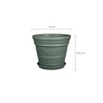 Melkan Home Antik Papatya Desenli Yeşil Saksı 3 Litre Yeşil