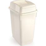Melkan Home Banyo Çöp Kovası 27 Litre Çift Taraf Itme Kapaklı Çöp Kovası Atık Kutusu Cafe Otel Çöp Kovası - 27 lt - Beyaz